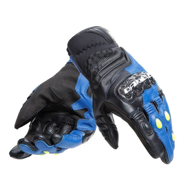 Dainese Carbon 4 Short Glove Blue Black Fluro Yellow 